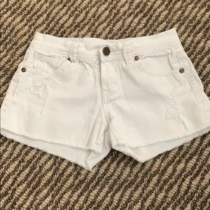 Girls ripped white jeans